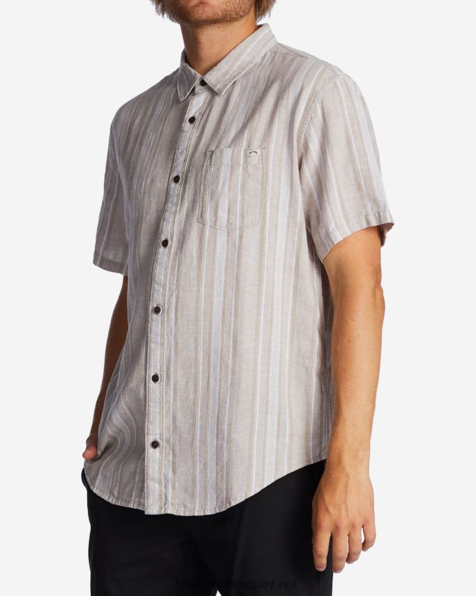 camisa de manga corta de cáñamo diaria hombres chino DR6844304 Billabong