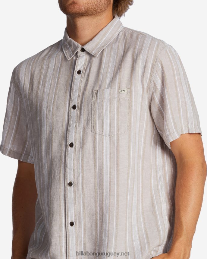 camisa de manga corta de cáñamo diaria hombres chino DR6844304 Billabong