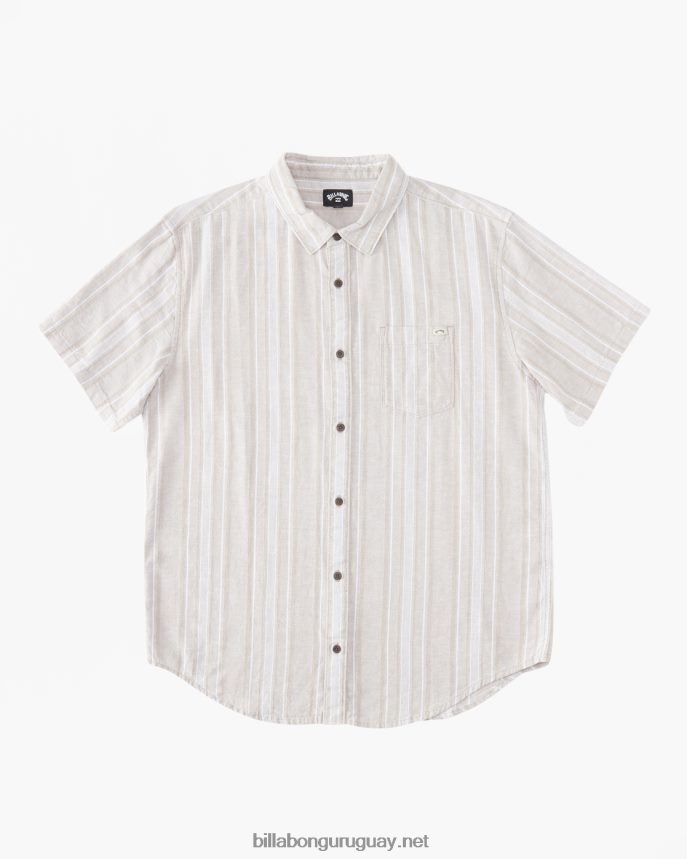 camisa de manga corta de cáñamo diaria hombres chino DR6844304 Billabong