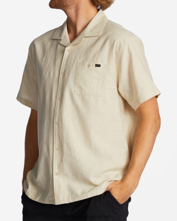 camisa de manga corta de cáñamo vacay hombres chino DR6844369 Billabong
