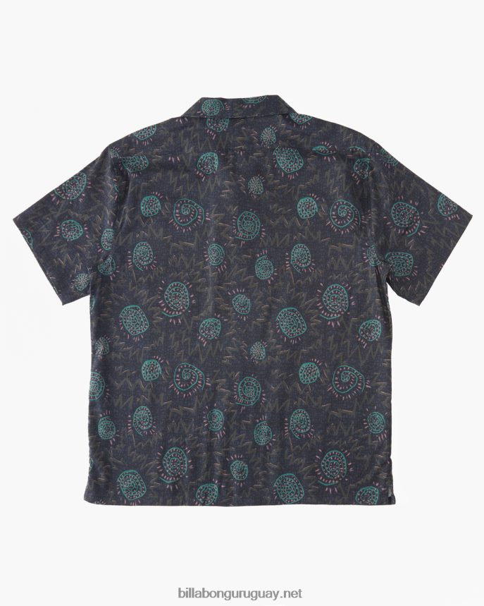 camisa de manga corta de cáñamo vacay hombres cuervo DR6844413 Billabong