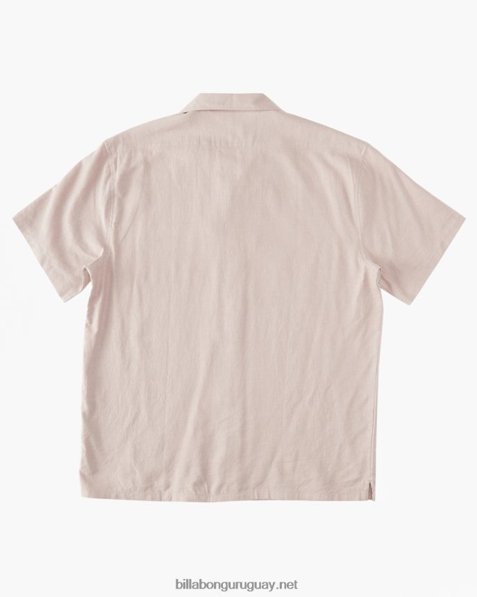 camisa de manga corta de cáñamo vacay hombres lila polvorienta DR6844338 Billabong