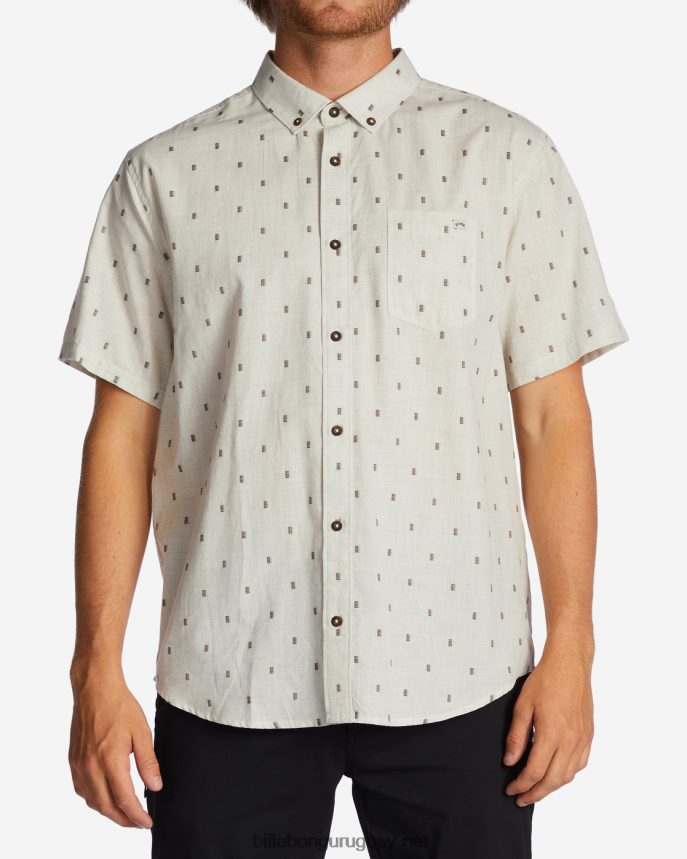 camisa de manga corta de jacquard todo el día hombres crema DR6844408 Billabong