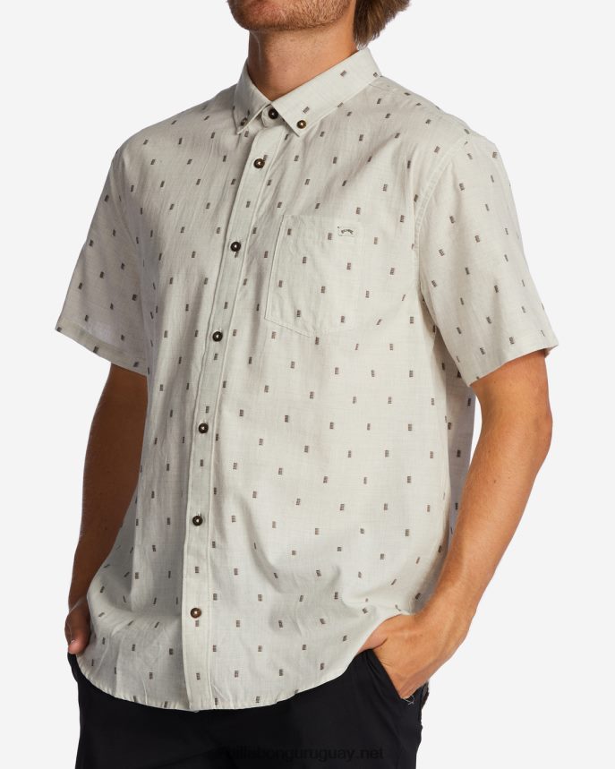 camisa de manga corta de jacquard todo el día hombres crema DR6844408 Billabong