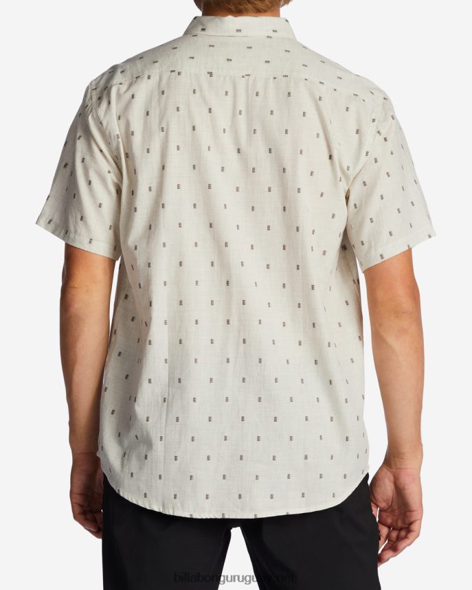 camisa de manga corta de jacquard todo el día hombres crema DR6844408 Billabong