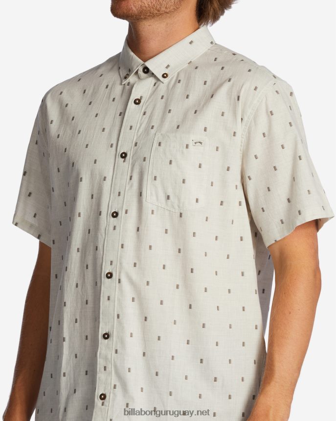 camisa de manga corta de jacquard todo el día hombres crema DR6844408 Billabong