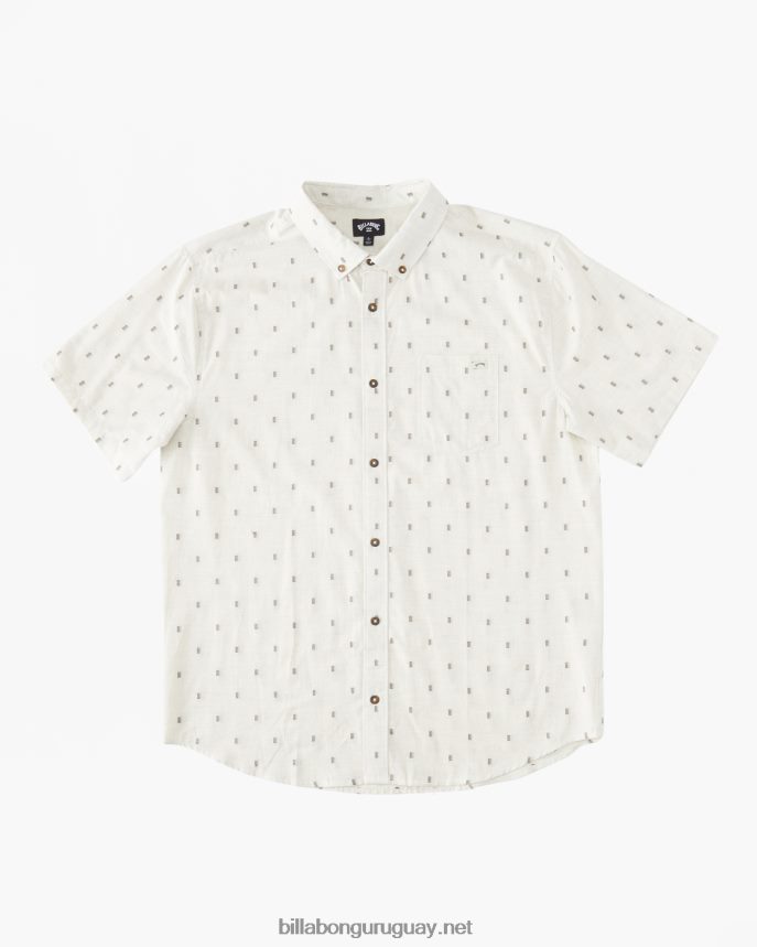 camisa de manga corta de jacquard todo el día hombres crema DR6844408 Billabong
