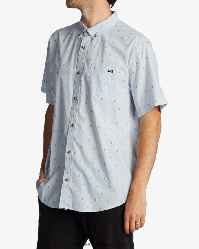 camisa de manga corta de jacquard todo el día hombres neblina azul DR6844402 Billabong