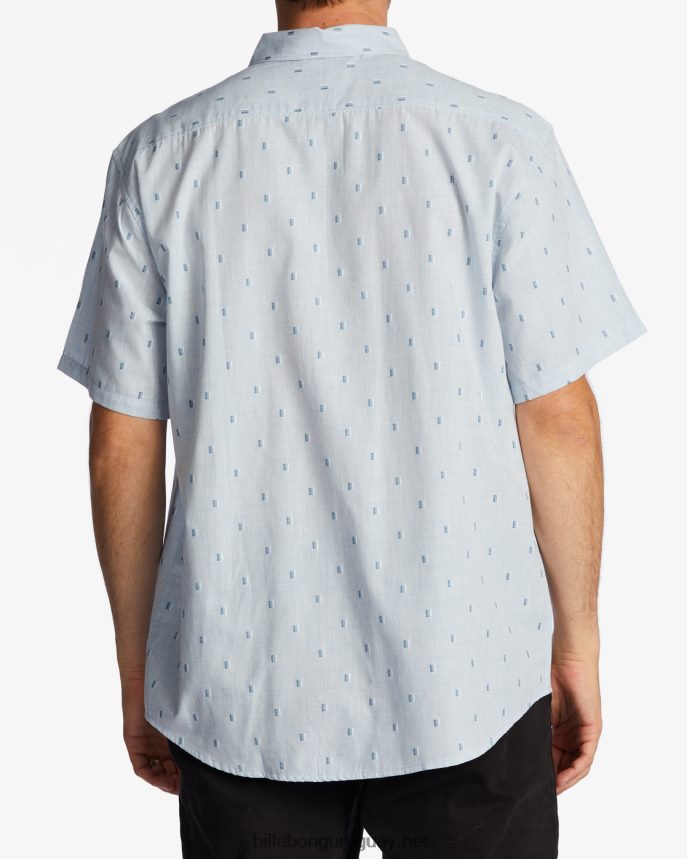 camisa de manga corta de jacquard todo el día hombres neblina azul DR6844402 Billabong