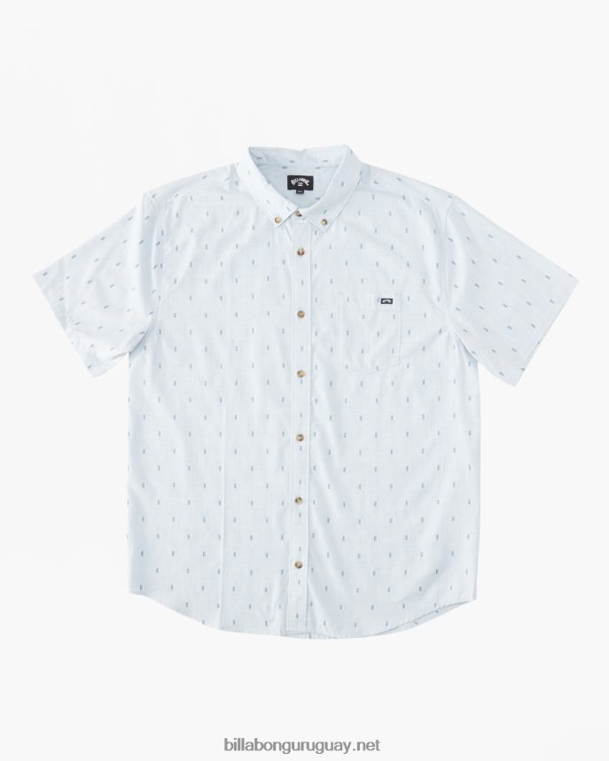 camisa de manga corta de jacquard todo el día hombres neblina azul DR6844402 Billabong