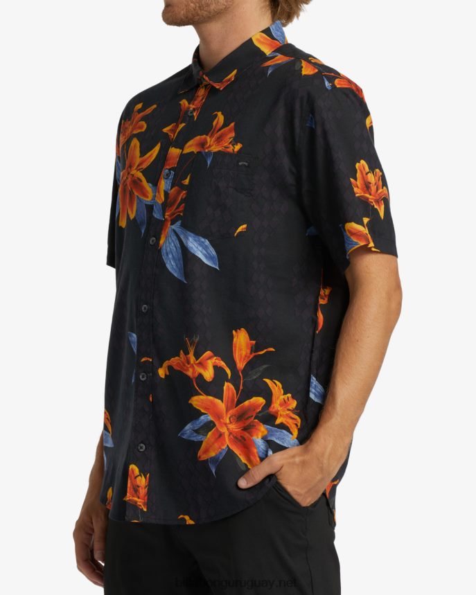 camisa de manga corta de los domingos hombres carbón DR6844395 Billabong