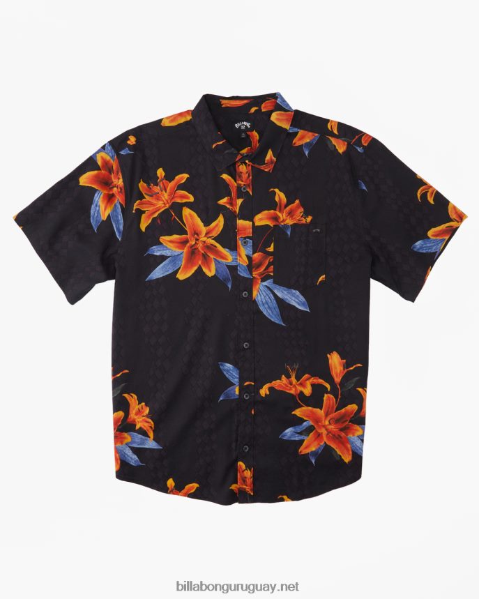camisa de manga corta de los domingos hombres carbón DR6844395 Billabong