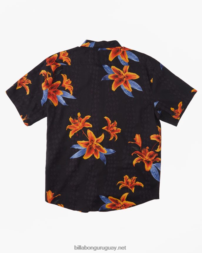 camisa de manga corta de los domingos hombres carbón DR6844395 Billabong