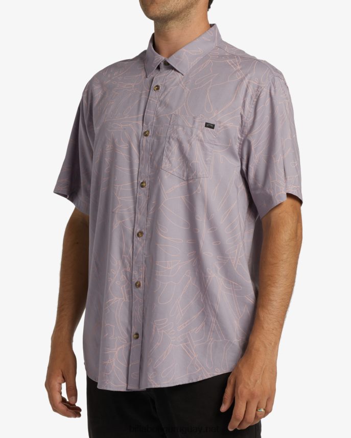 camisa de manga corta de los domingos hombres gris violeta DR6844380 Billabong