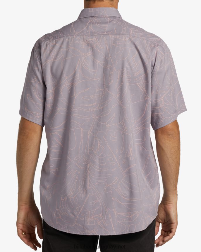 camisa de manga corta de los domingos hombres gris violeta DR6844380 Billabong