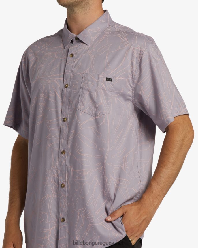 camisa de manga corta de los domingos hombres gris violeta DR6844380 Billabong