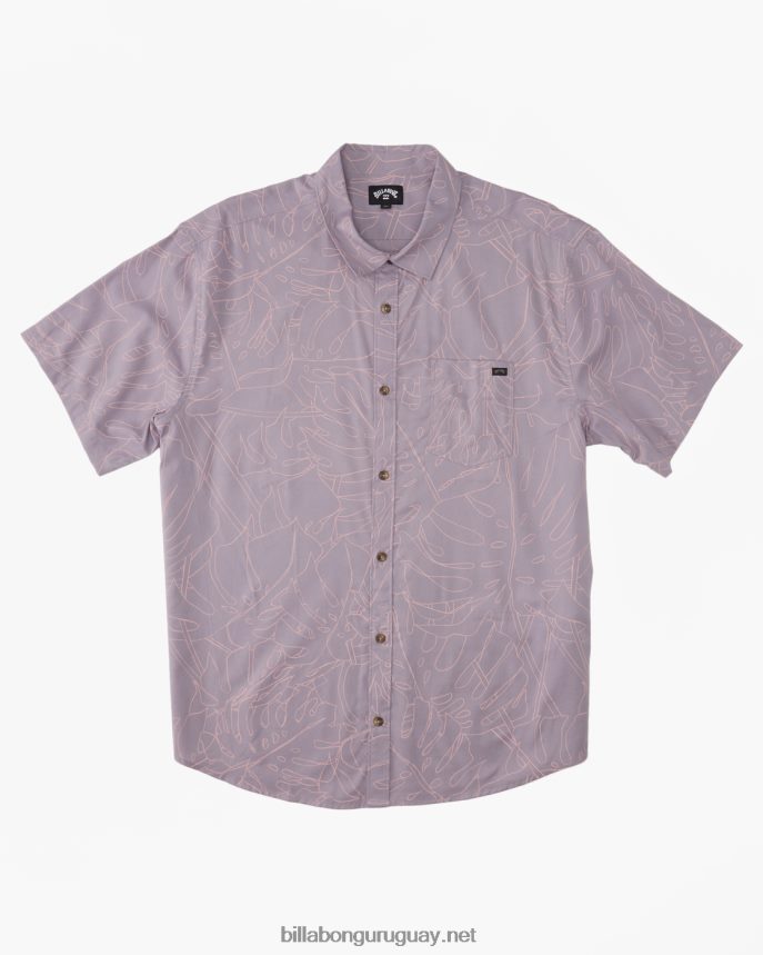 camisa de manga corta de los domingos hombres gris violeta DR6844380 Billabong