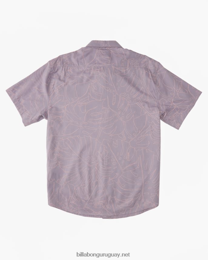 camisa de manga corta de los domingos hombres gris violeta DR6844380 Billabong