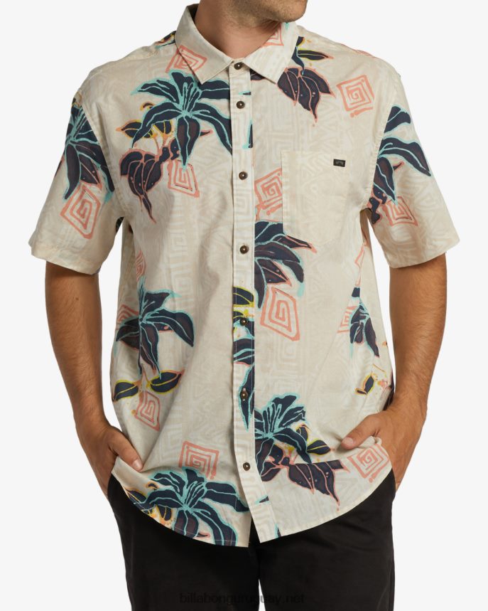 camisa de manga corta de los domingos hombres hueso DR6844371 Billabong