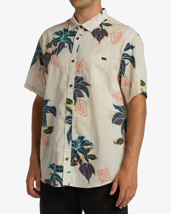 camisa de manga corta de los domingos hombres hueso DR6844371 Billabong