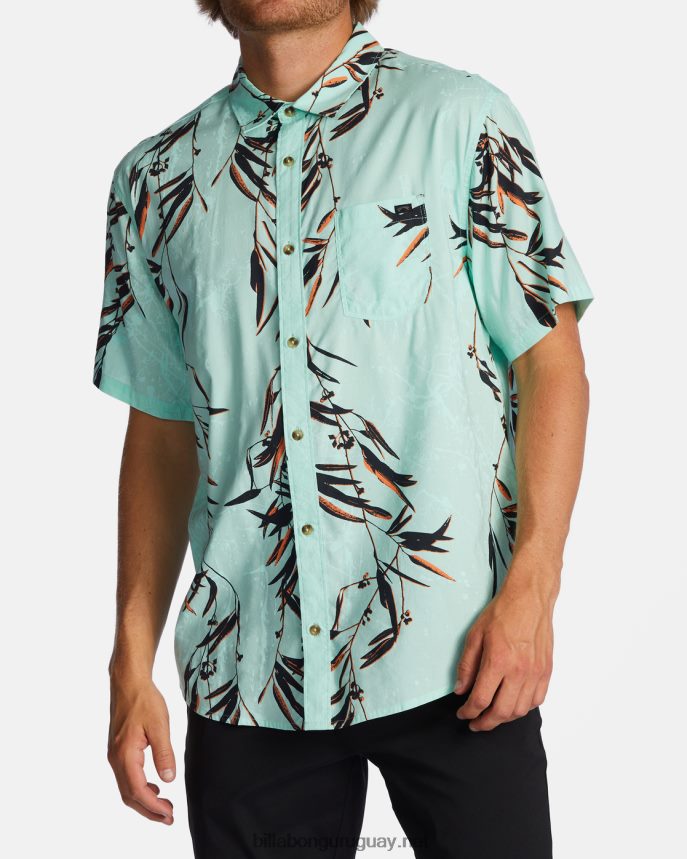 camisa de manga corta de los domingos hombres menta DR6844610 Billabong