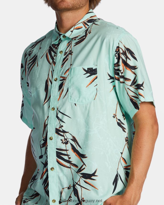 camisa de manga corta de los domingos hombres menta DR6844610 Billabong
