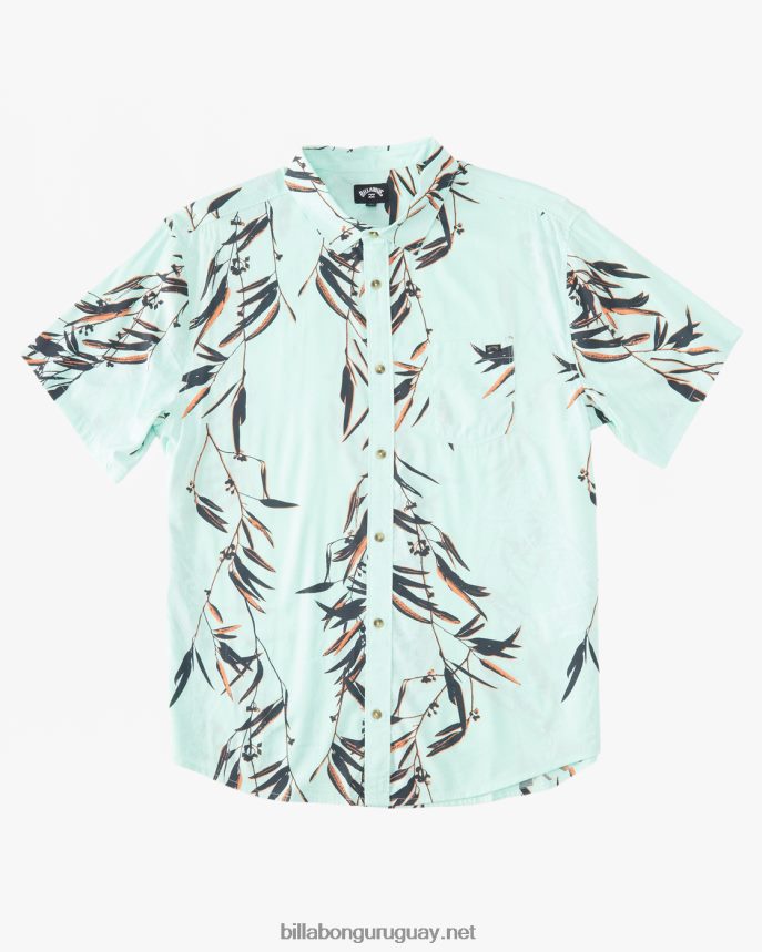 camisa de manga corta de los domingos hombres menta DR6844610 Billabong