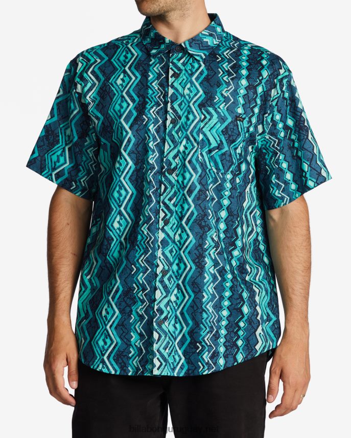 camisa de manga corta de los domingos hombres menta oscura DR6844602 Billabong
