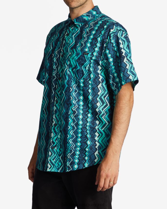 camisa de manga corta de los domingos hombres menta oscura DR6844602 Billabong