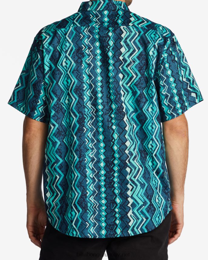 camisa de manga corta de los domingos hombres menta oscura DR6844602 Billabong