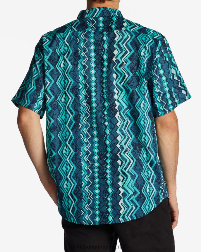 camisa de manga corta de los domingos hombres menta oscura DR6844602 Billabong