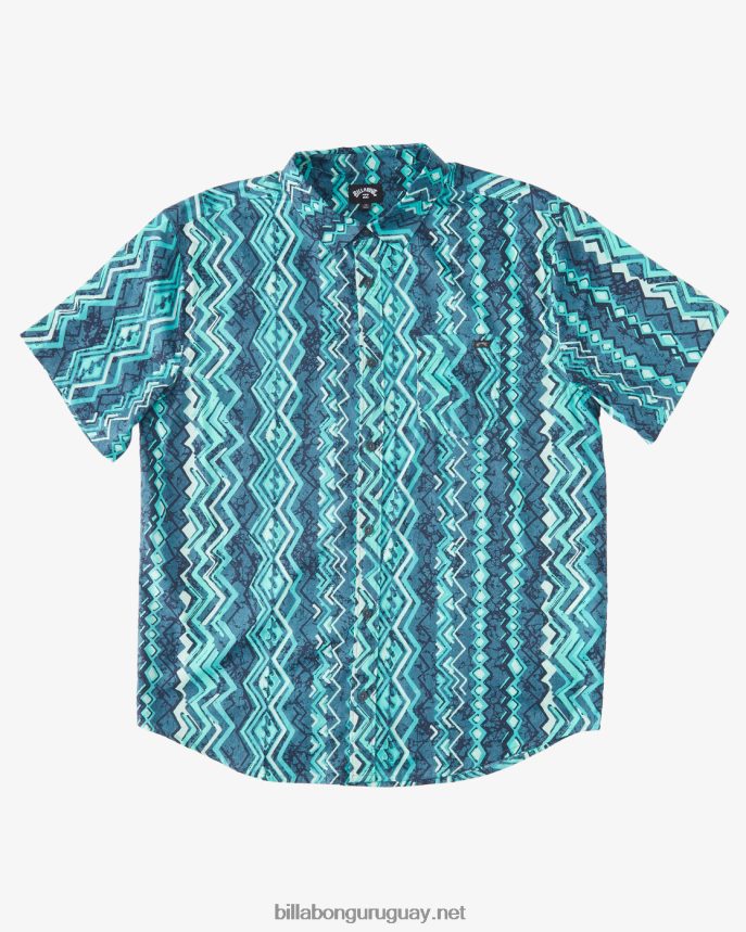 camisa de manga corta de los domingos hombres menta oscura DR6844602 Billabong