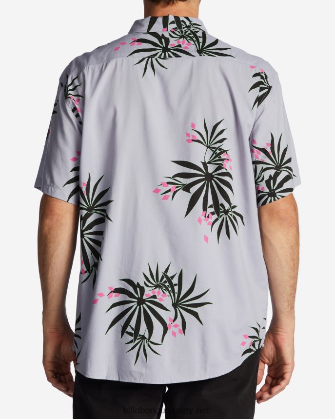 camisa de manga corta de los domingos hombres neblina púrpura DR6844646 Billabong