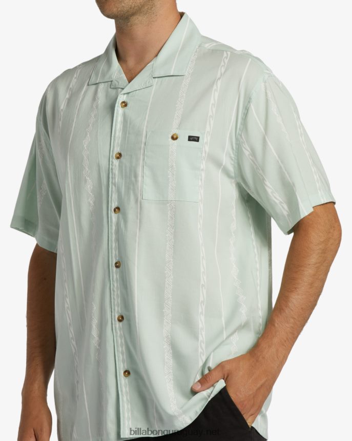 camisa de manga corta de vacaciones de domingo hombres agua polvorienta DR6844406 Billabong