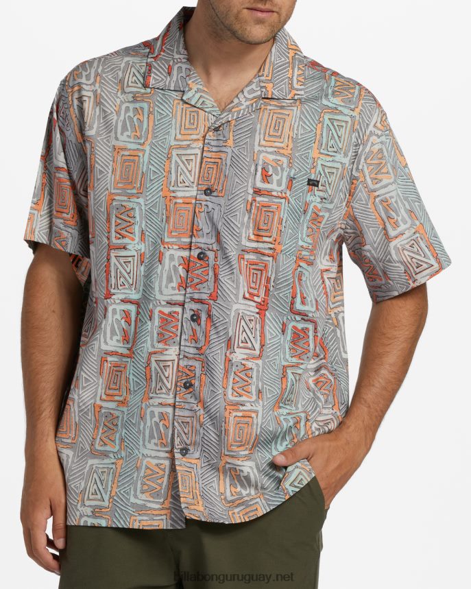 camisa de manga corta de vacaciones de domingo hombres atardecer DR68442816 Billabong