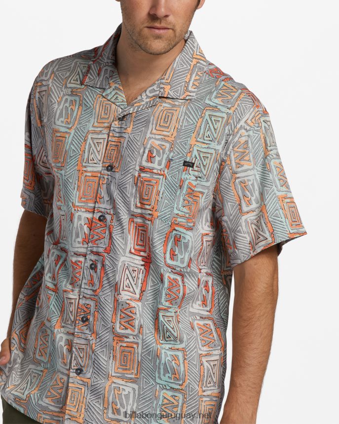 camisa de manga corta de vacaciones de domingo hombres atardecer DR68442816 Billabong