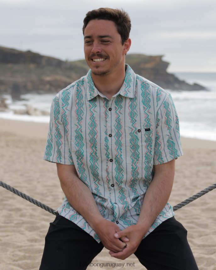 camisa de manga corta en jacquard de los domingos hombres arena DR6844650 Billabong