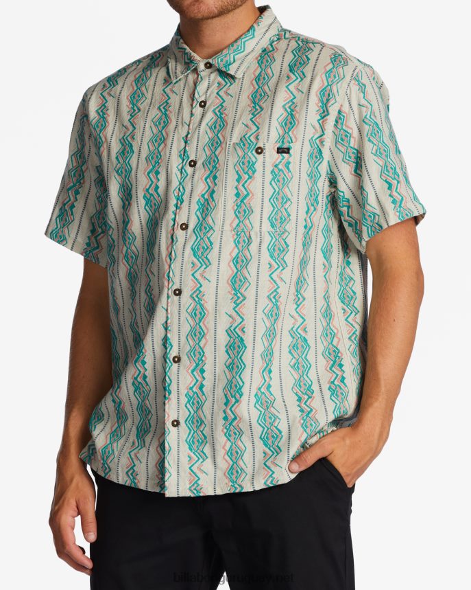 camisa de manga corta en jacquard de los domingos hombres arena DR6844650 Billabong