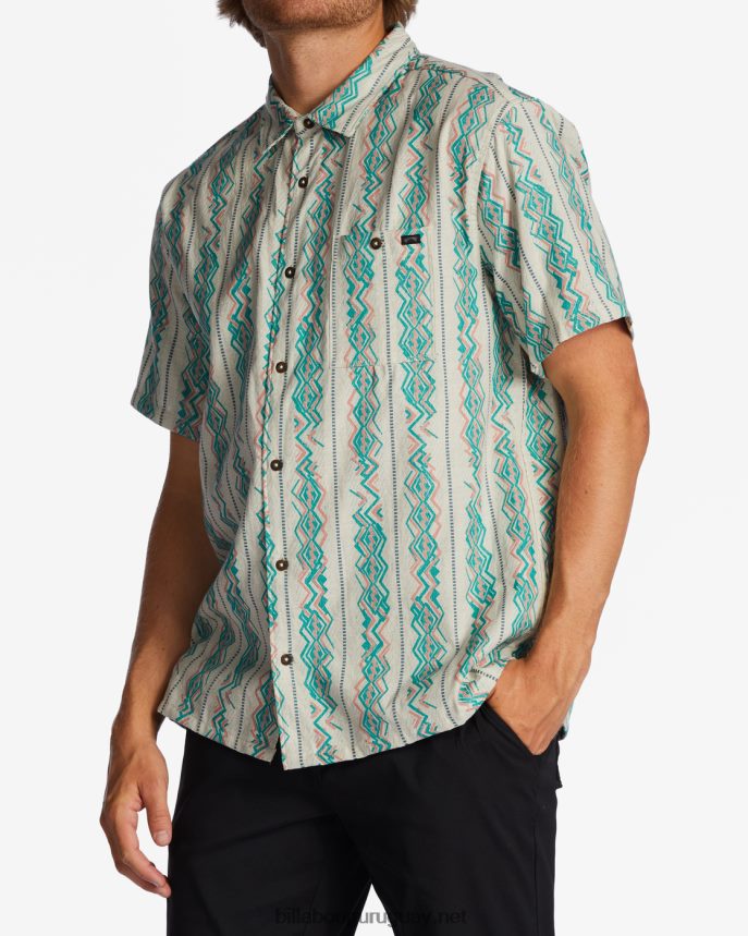 camisa de manga corta en jacquard de los domingos hombres arena DR6844650 Billabong