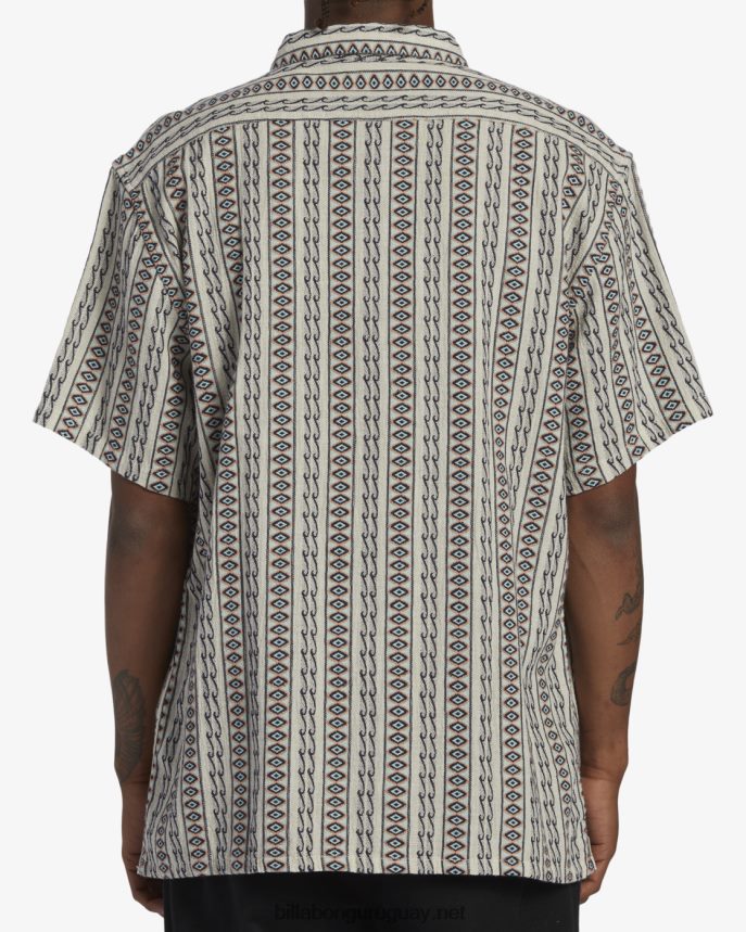 camisa de manga corta en jacquard de los domingos hombres avena DR6844358 Billabong