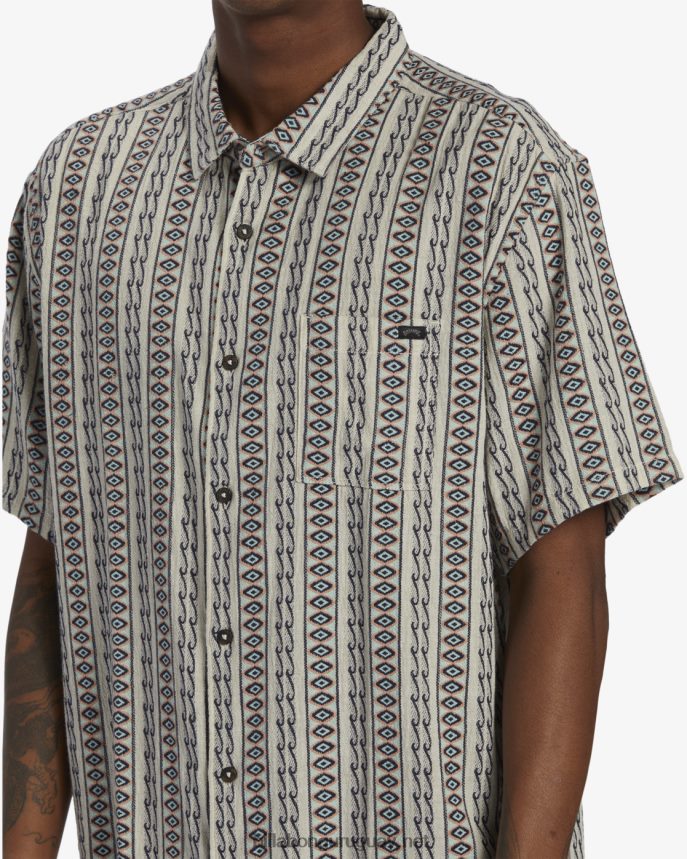 camisa de manga corta en jacquard de los domingos hombres avena DR6844358 Billabong