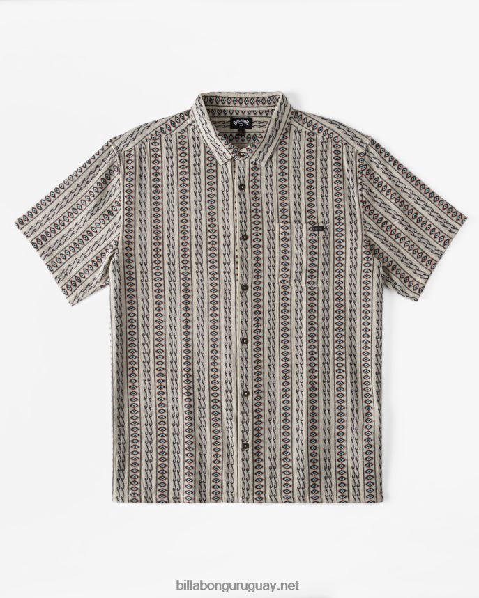 camisa de manga corta en jacquard de los domingos hombres avena DR6844358 Billabong