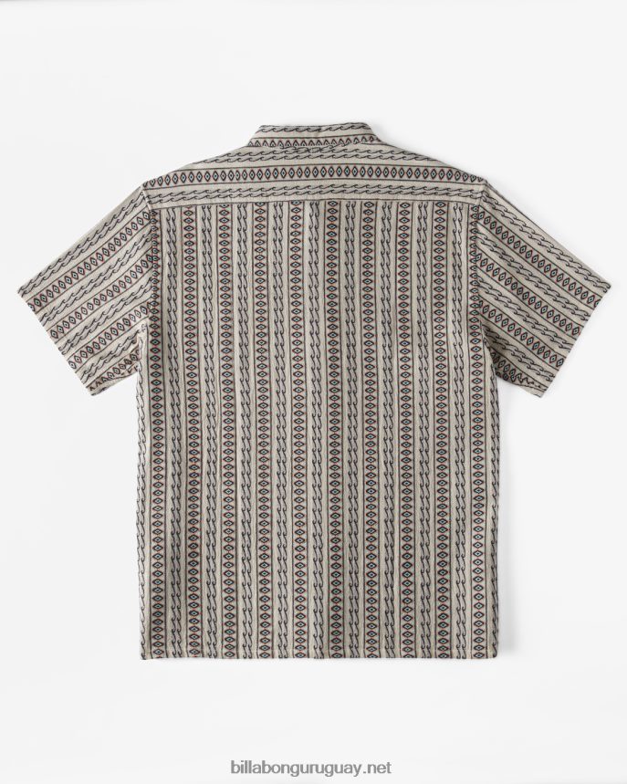 camisa de manga corta en jacquard de los domingos hombres avena DR6844358 Billabong