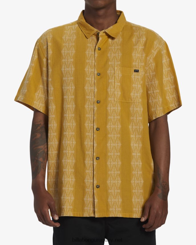 camisa de manga corta en jacquard de los domingos hombres cera de abejas DR6844409 Billabong