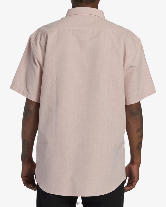 camisa de manga corta todo el día hombres Rosa empolvado DR6844314 Billabong