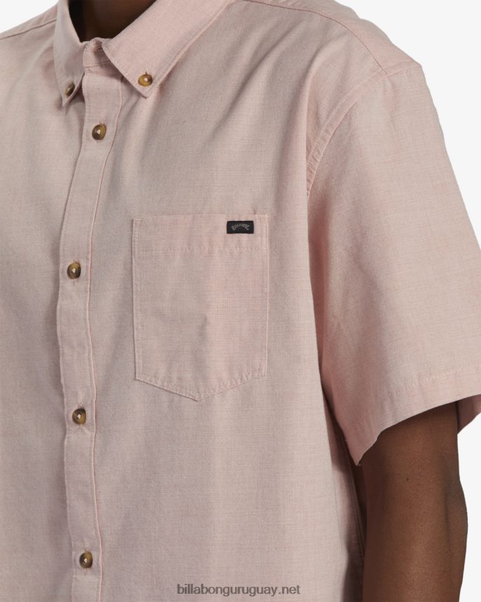 camisa de manga corta todo el día hombres Rosa empolvado DR6844314 Billabong