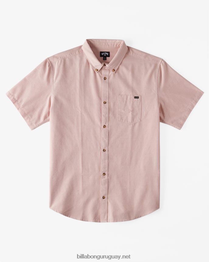 camisa de manga corta todo el día hombres Rosa empolvado DR6844314 Billabong
