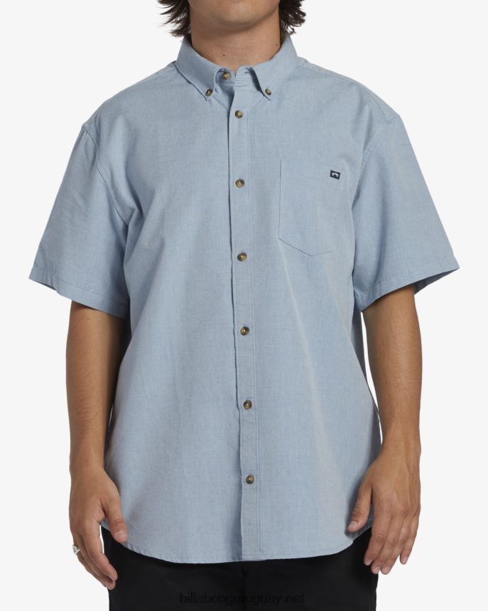 camisa de manga corta todo el día hombres azul pálido DR6844383 Billabong