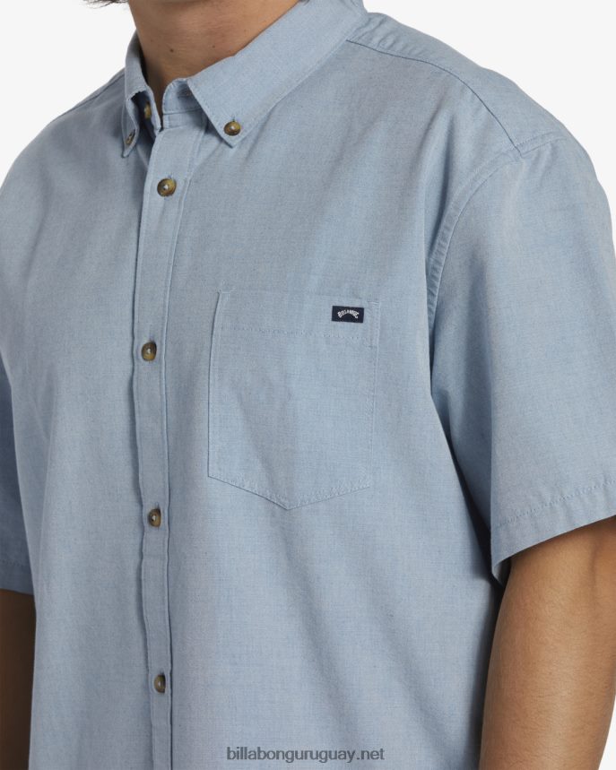 camisa de manga corta todo el día hombres azul pálido DR6844383 Billabong