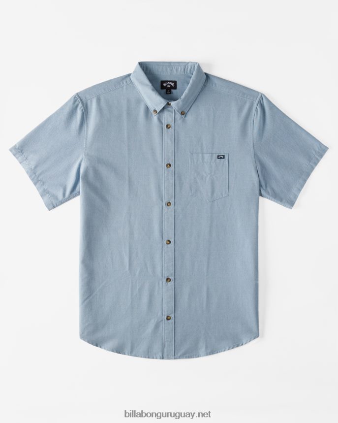 camisa de manga corta todo el día hombres azul pálido DR6844383 Billabong